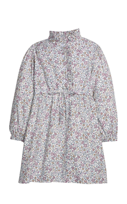 Ruffled Shirt Dress- Margaux Floral