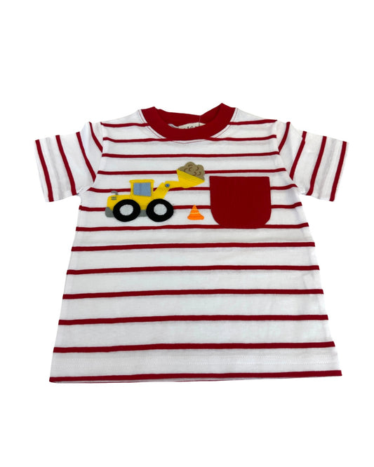 Red Stripe Front Loaded Pocket T-Shirt