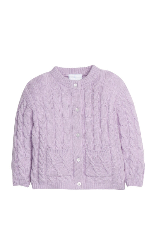 Classic Cashmere Blend Cardigan- Lavender