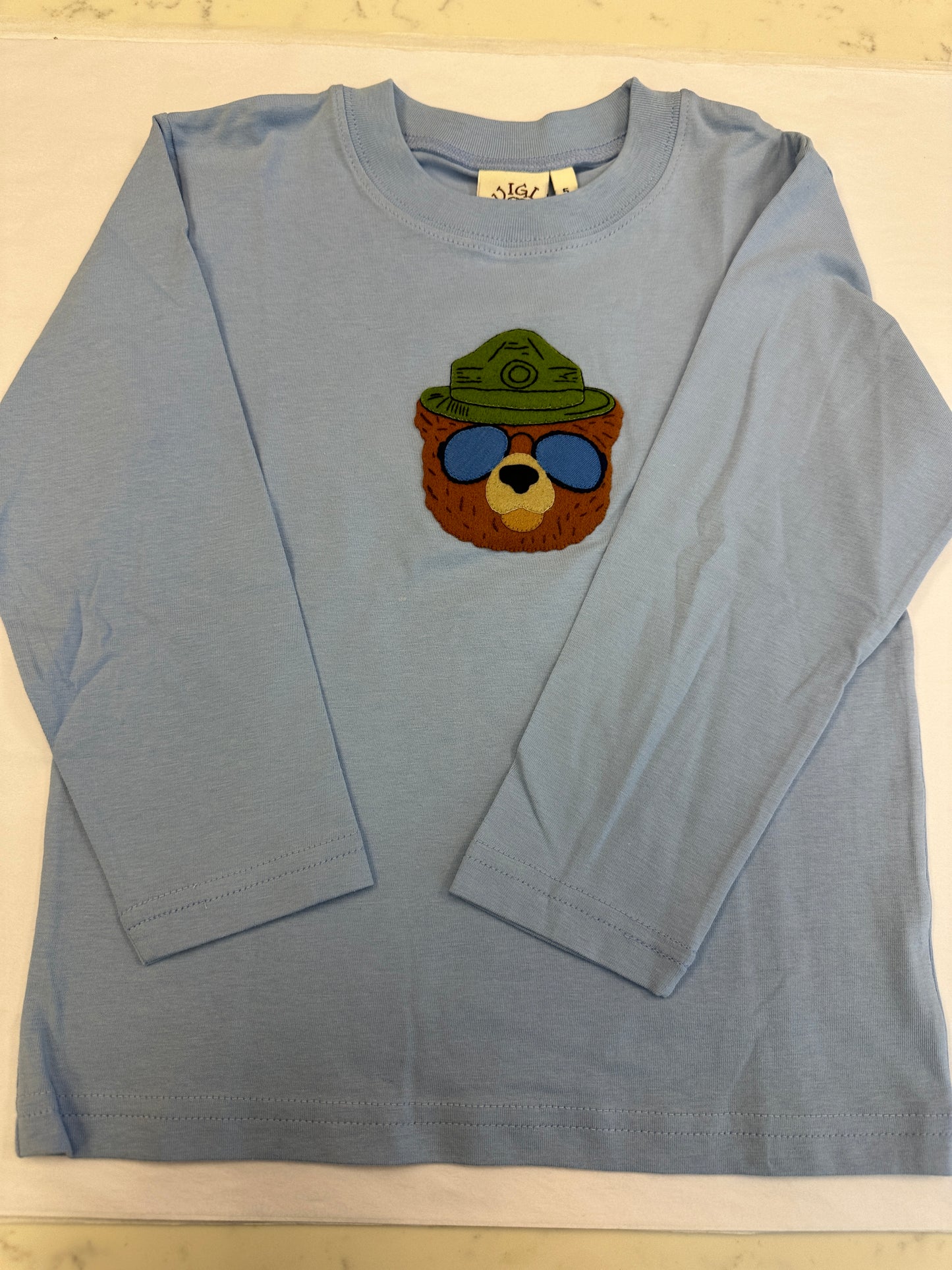 Smokey Bear Head w/ Shades LS T-Shirt