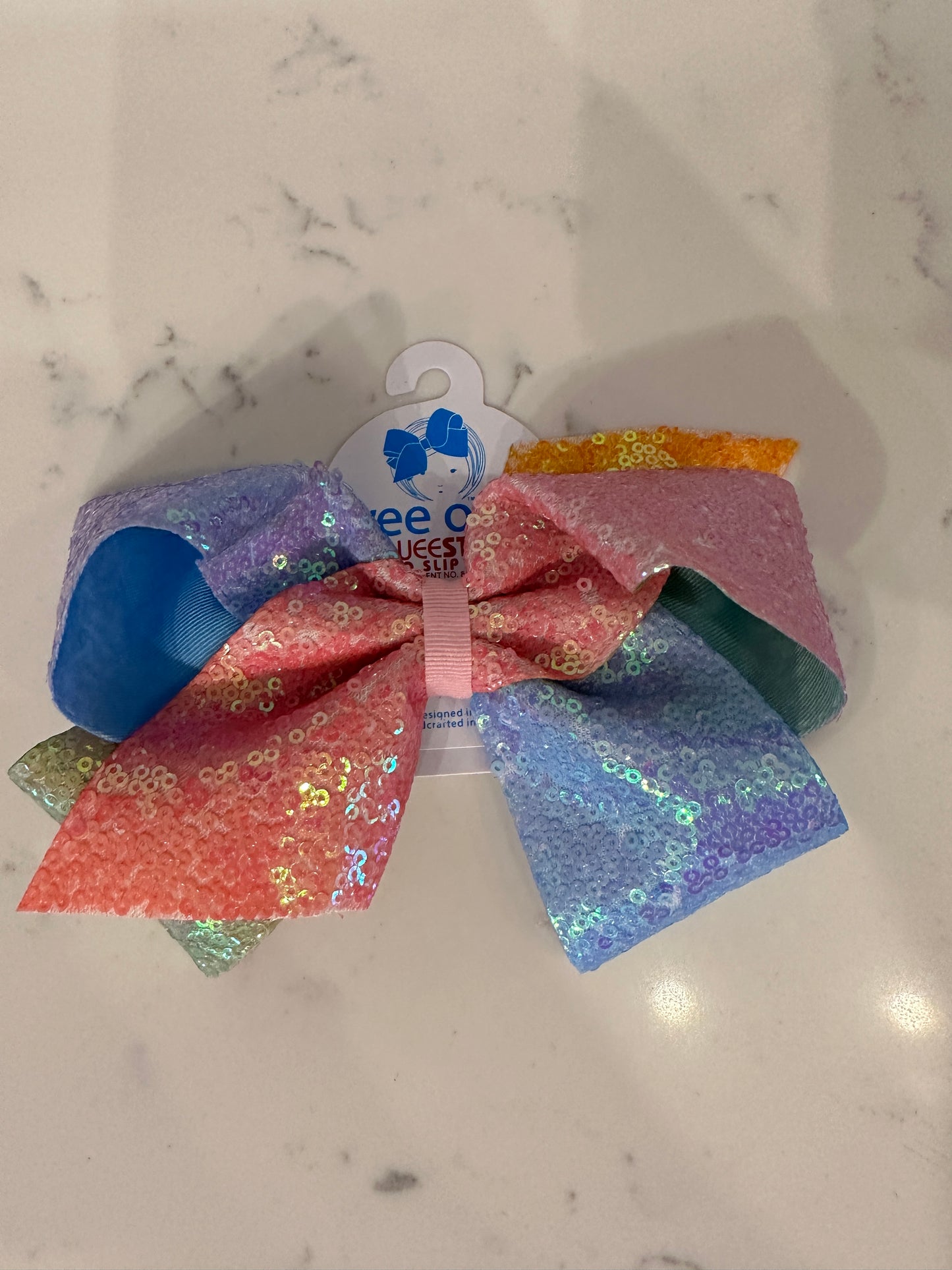Pastel Sequin Ombre Bow