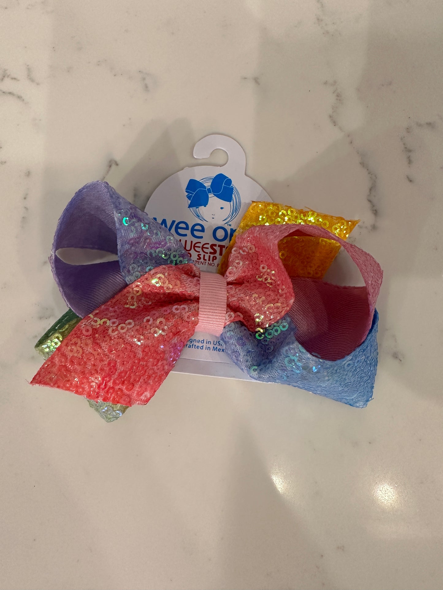 Pastel Sequin Ombre Bow