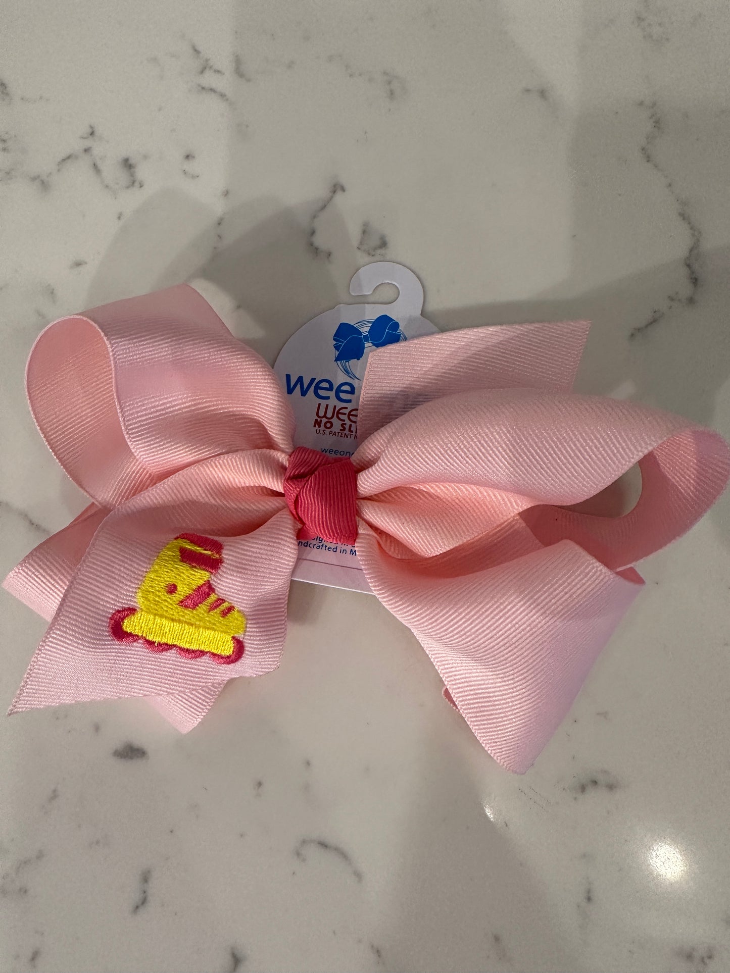 Pink Barbie Rollerskate Bow