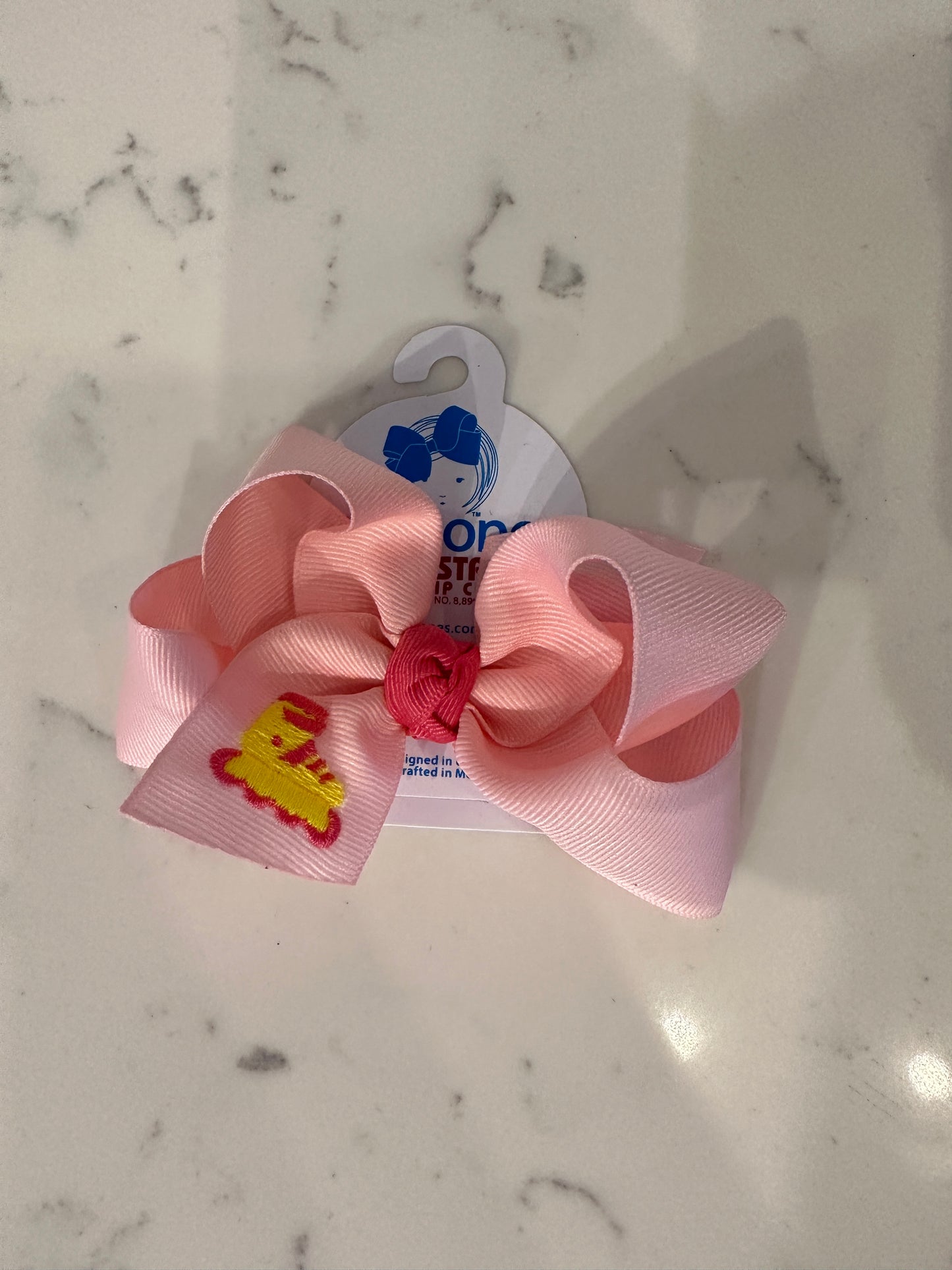 Pink Barbie Rollerskate Bow