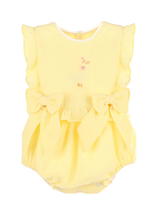 Silly Goose Girl Overall Yellow