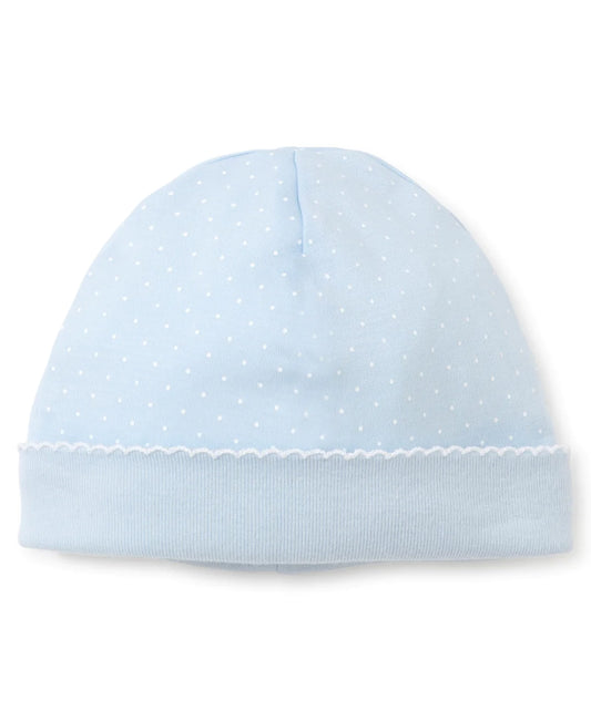 Blue With White Dots Printed Hat