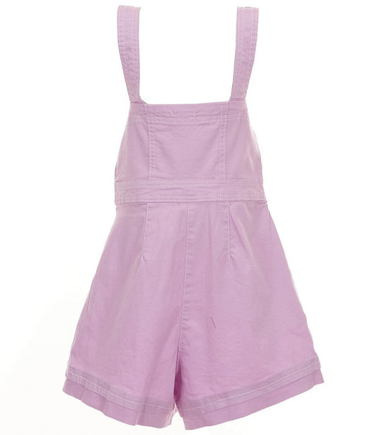 Lilac Sleeveless Button Front Romper