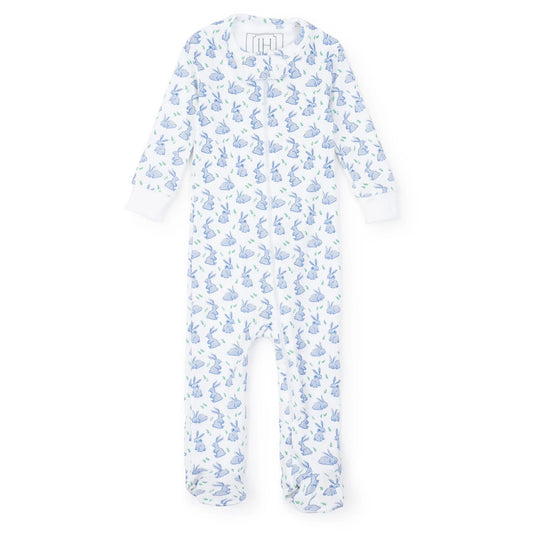 Parker Zipper Pajama Bunny Hop Blue
