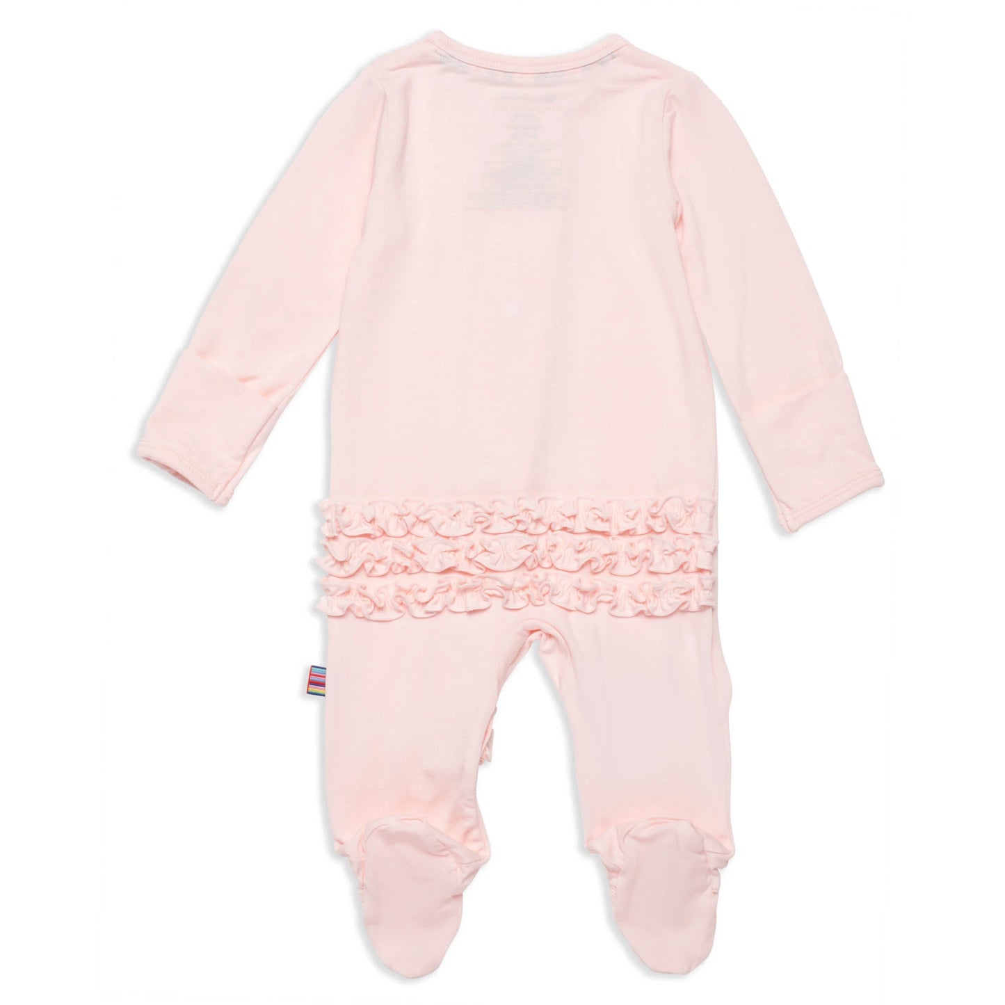 Pink Dogwood Modal Ruffle Footie