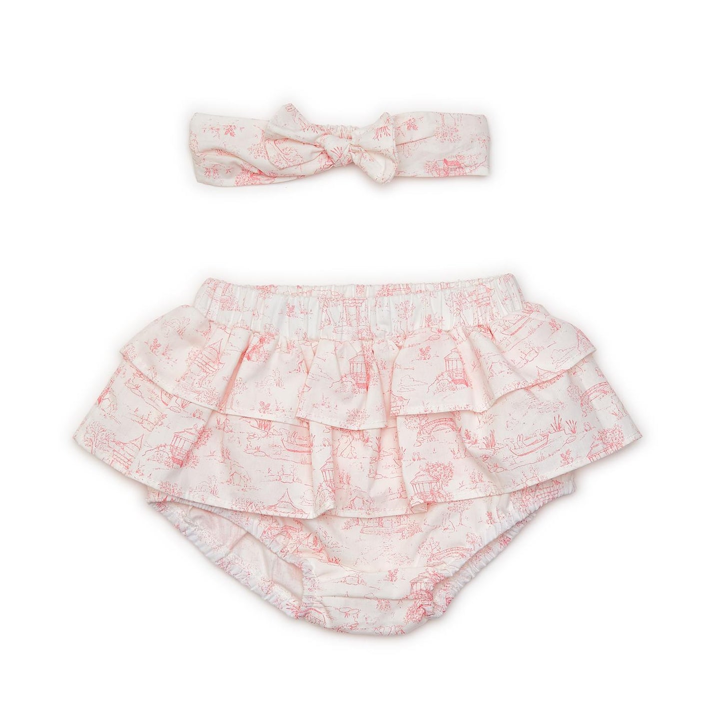 Pink Diaper Cover with Headband