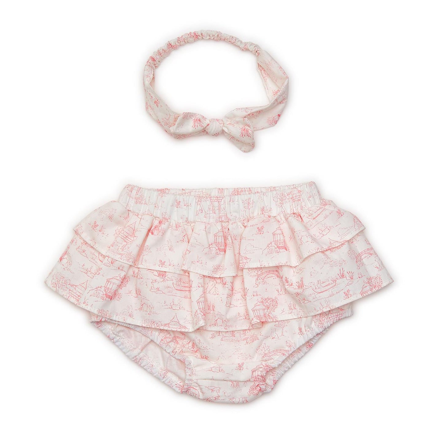Pink Diaper Cover with Headband