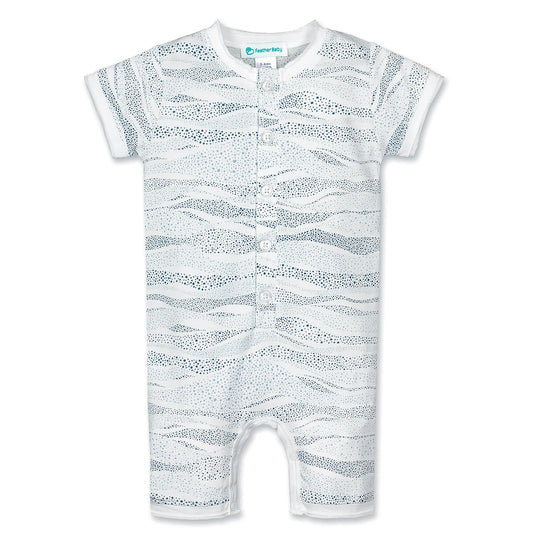 Henley Romper- Bubbly Waves