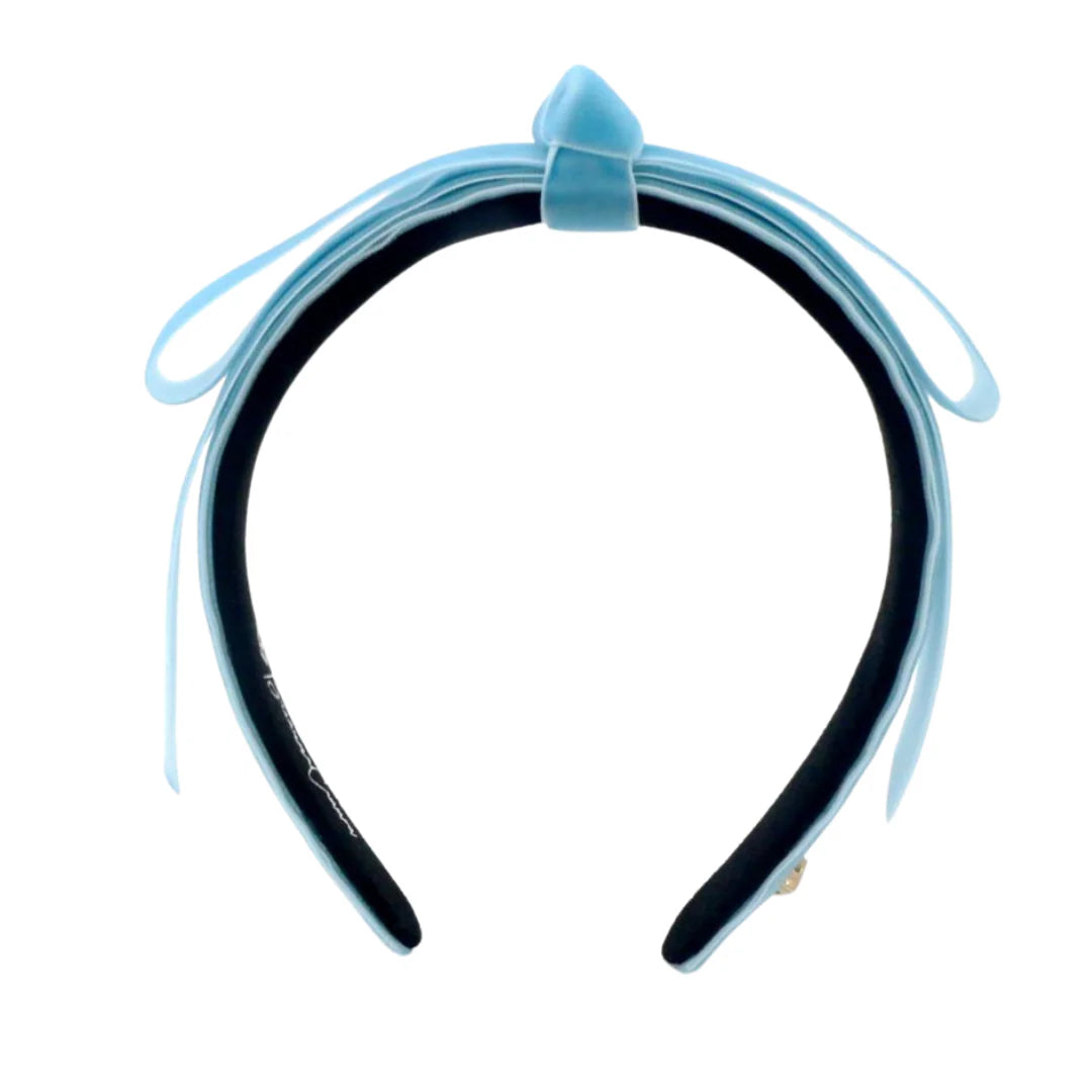 Thin Pastel Blue Ribbon Headband