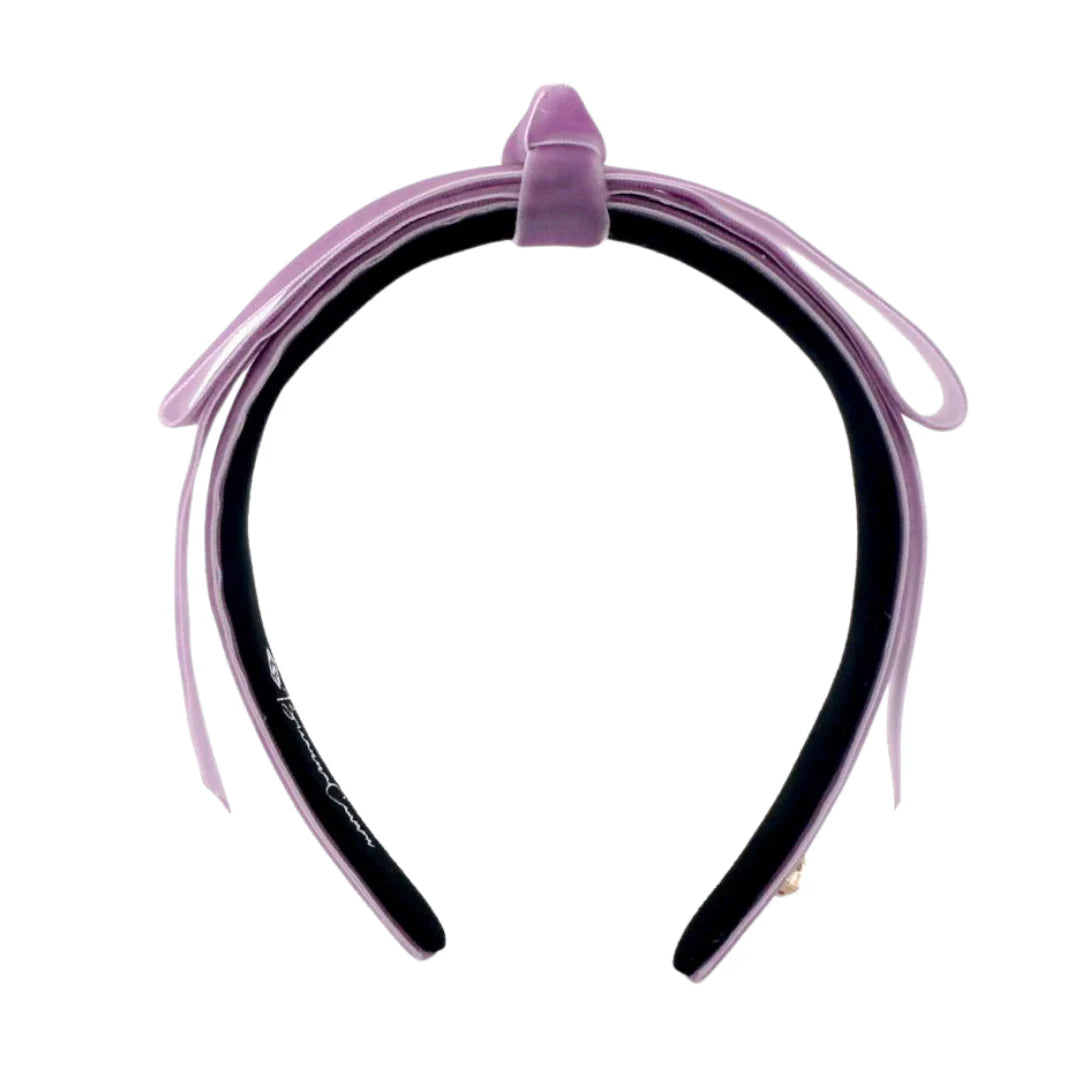 Thin Pastel Purple Bow Headband