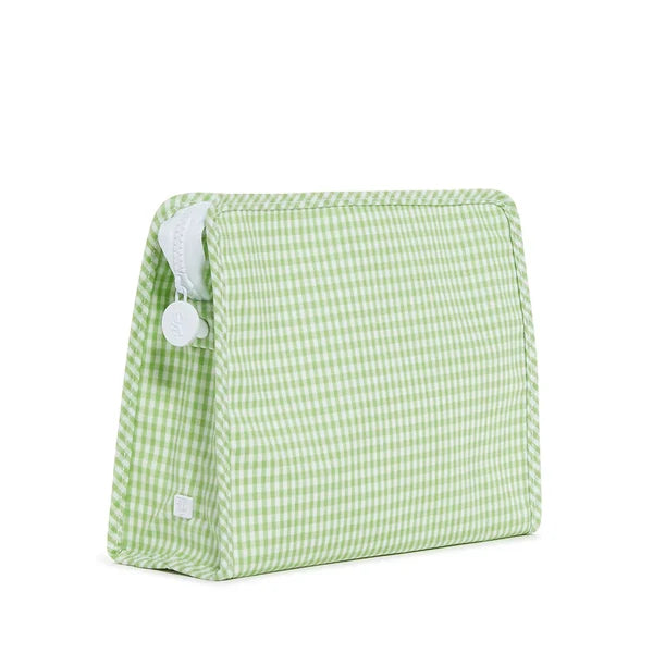 Large Roadie Zip Pouch Gingham Leaf