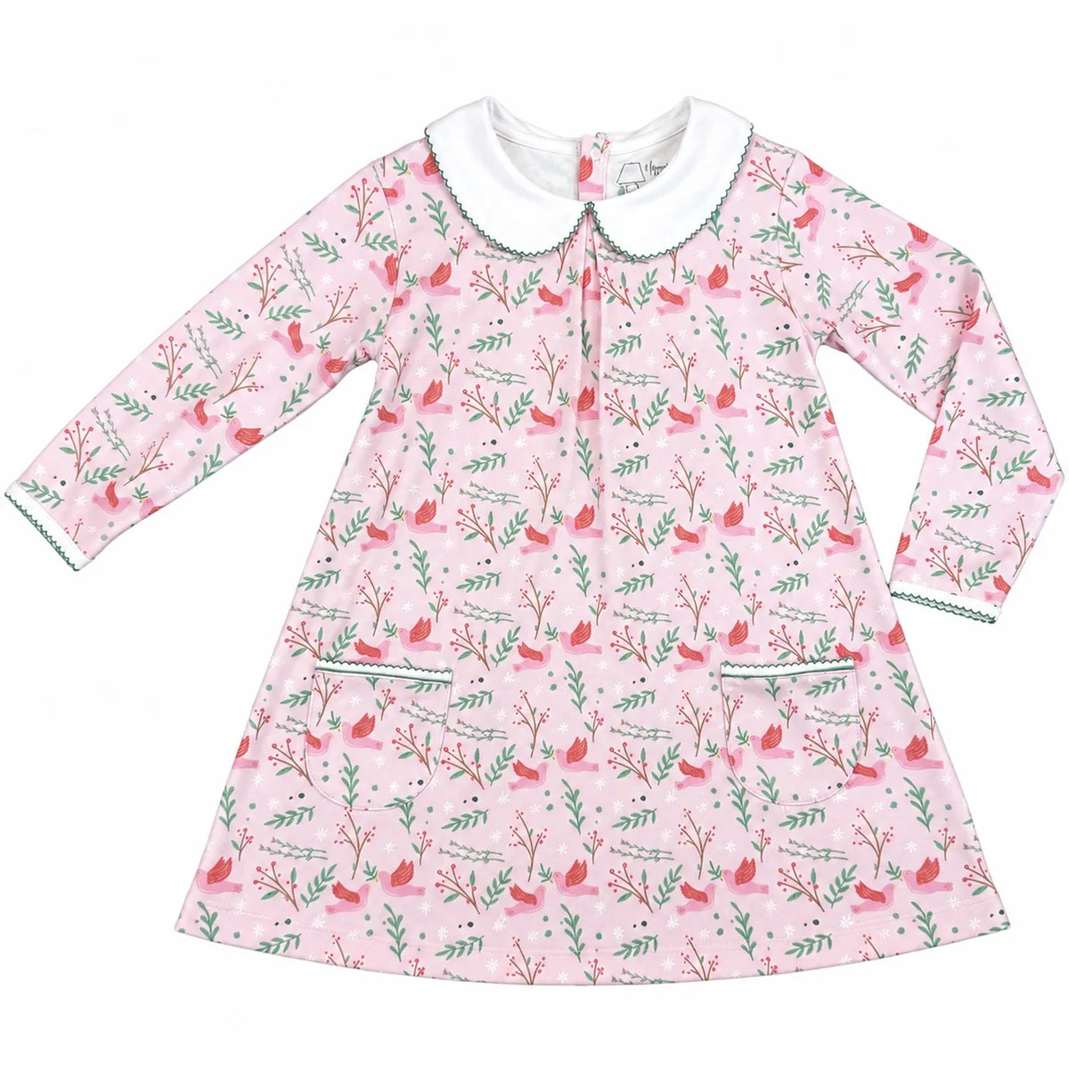 Long Sleeve Pocket Twirl- Turtle Doves