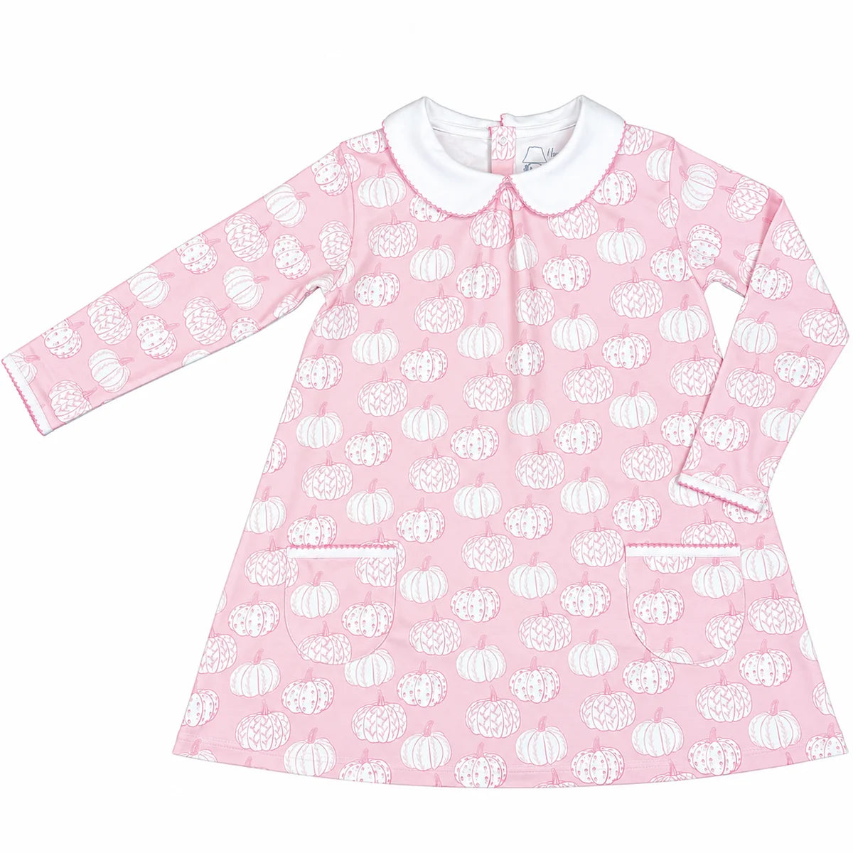 Long Sleeve Pocket Twirl- Pretty Pink Pumpkins