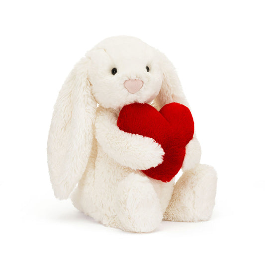 Medium Bashful Red Love Heart Bunny