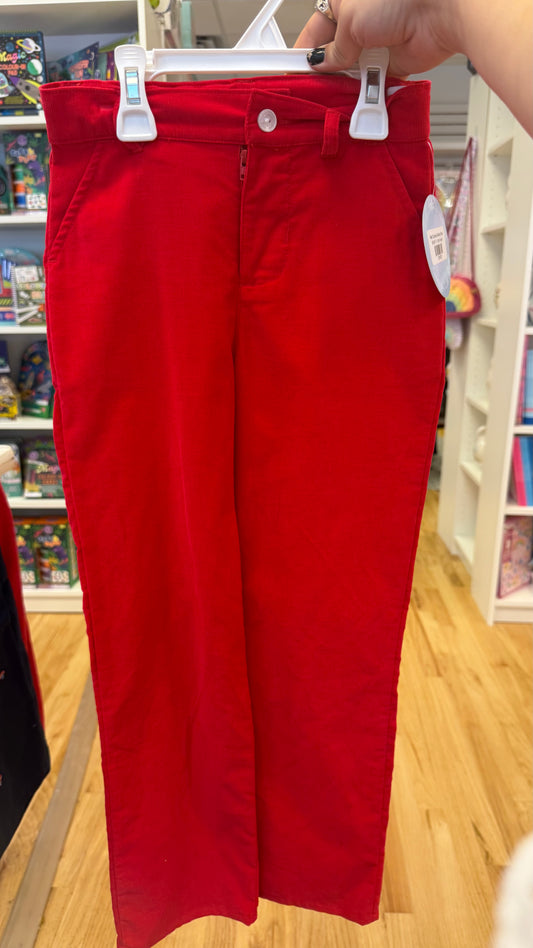 Red Corduroy Skinny Pant