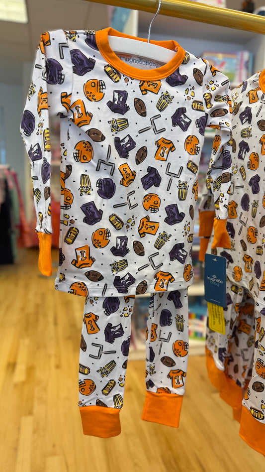 Future Draft Picks Long Pajamas - Orange Purple