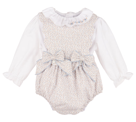 Blue Blooms Girl Overall