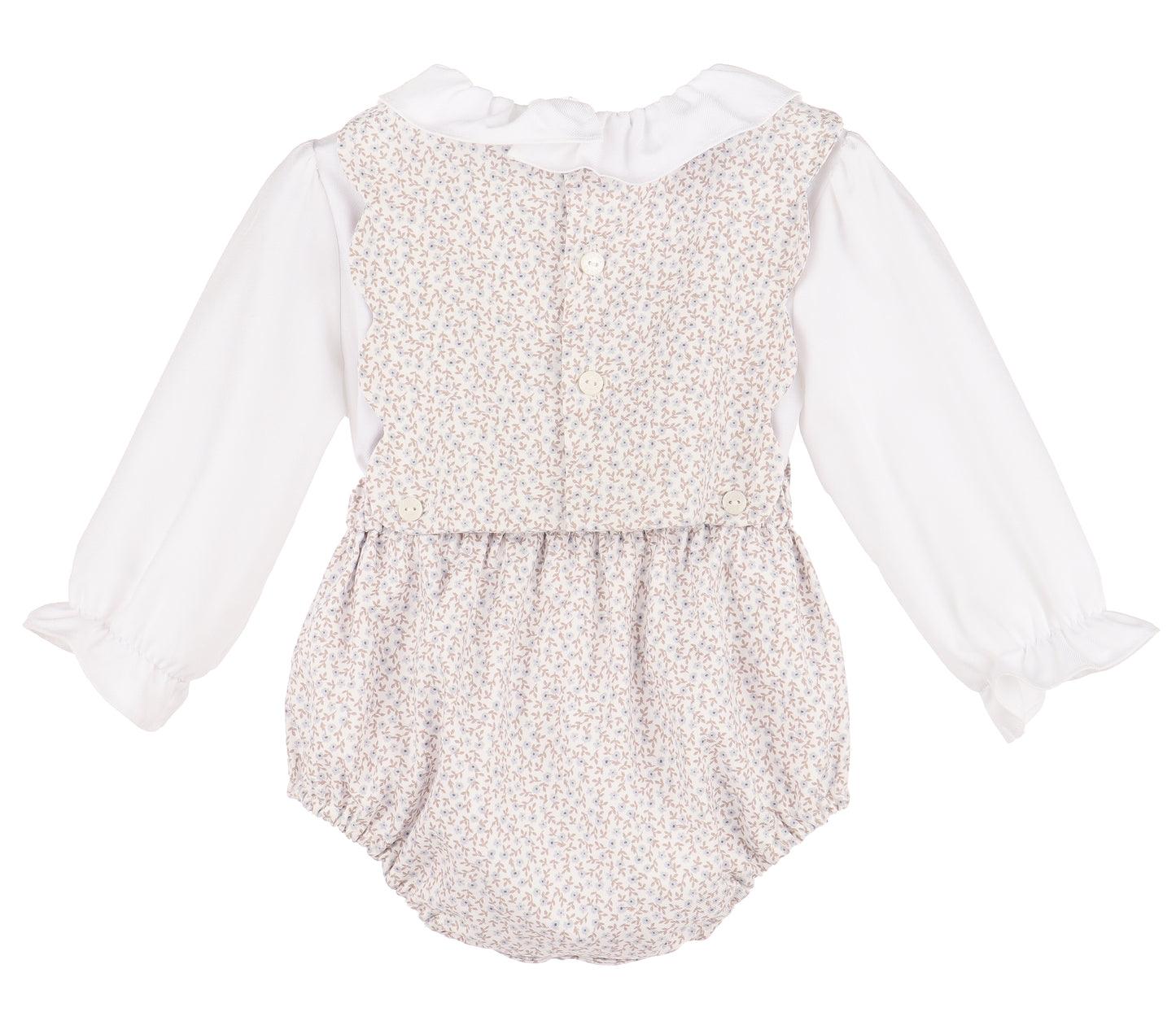 Blue Blooms Girl Overall