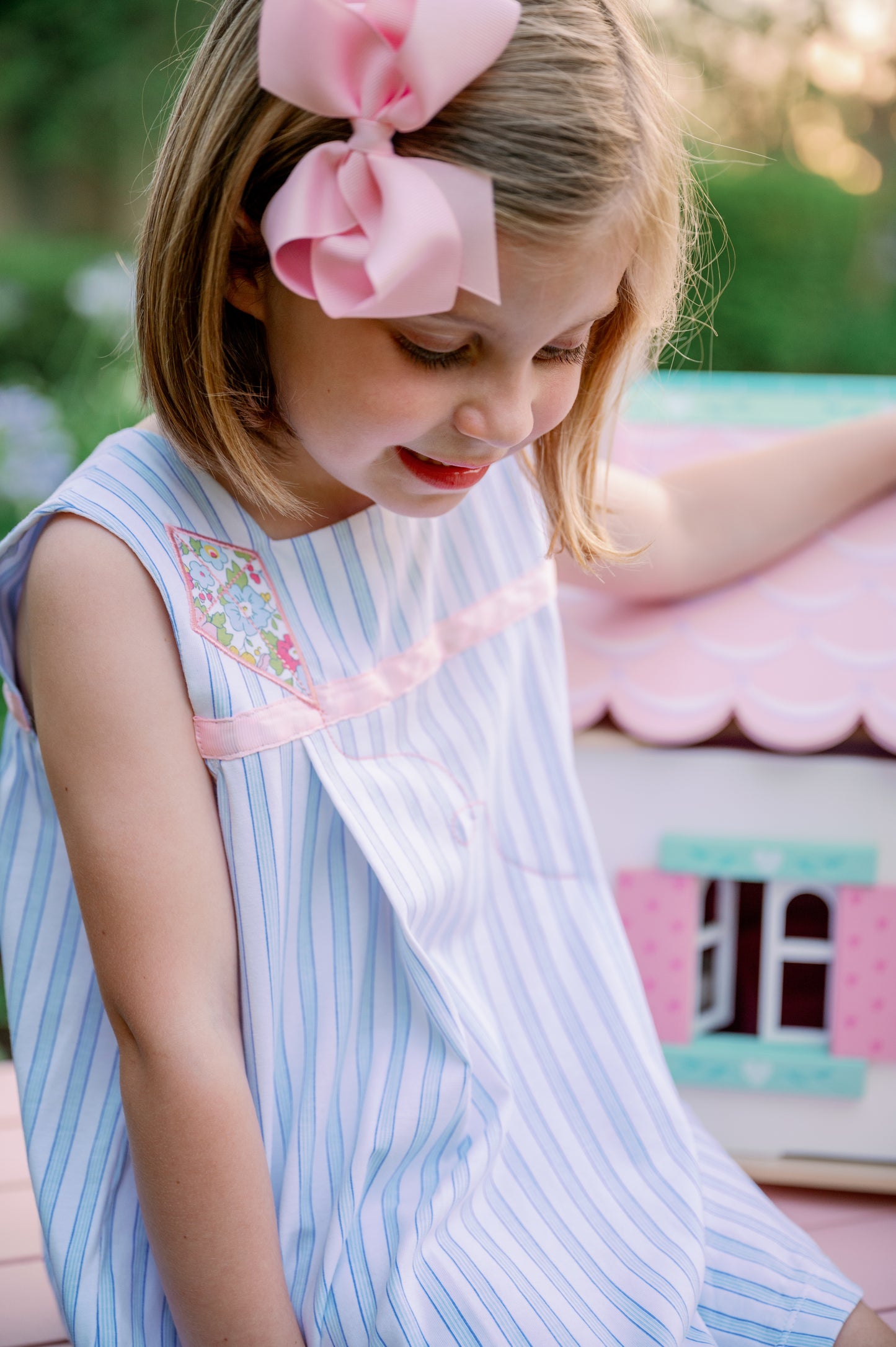 Perfect Day Blue Pinstripe Kara Dress