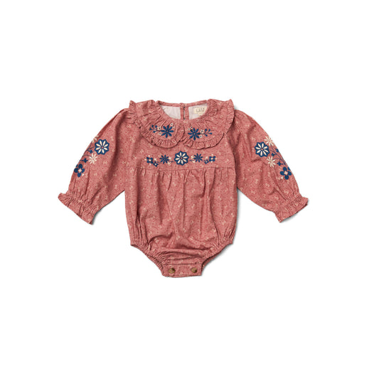 Little Belle Romper in Old Rose