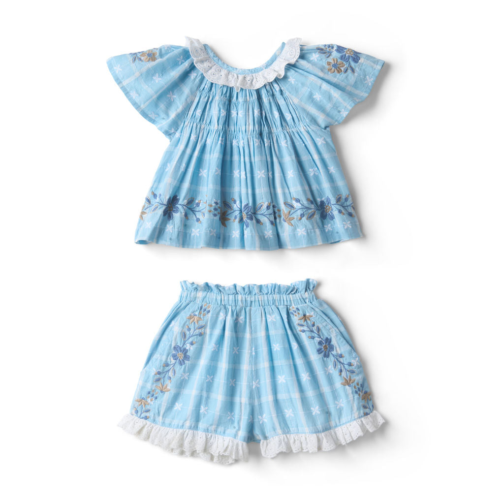 Tulip Vintage Blue Plaid Set
