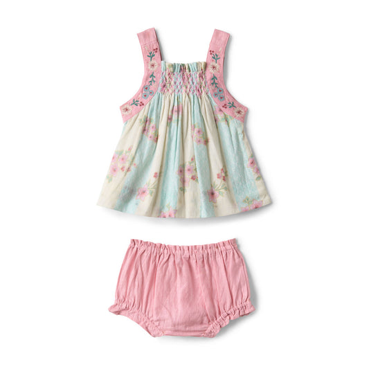 Baby Lauren Minty Stripe Romper