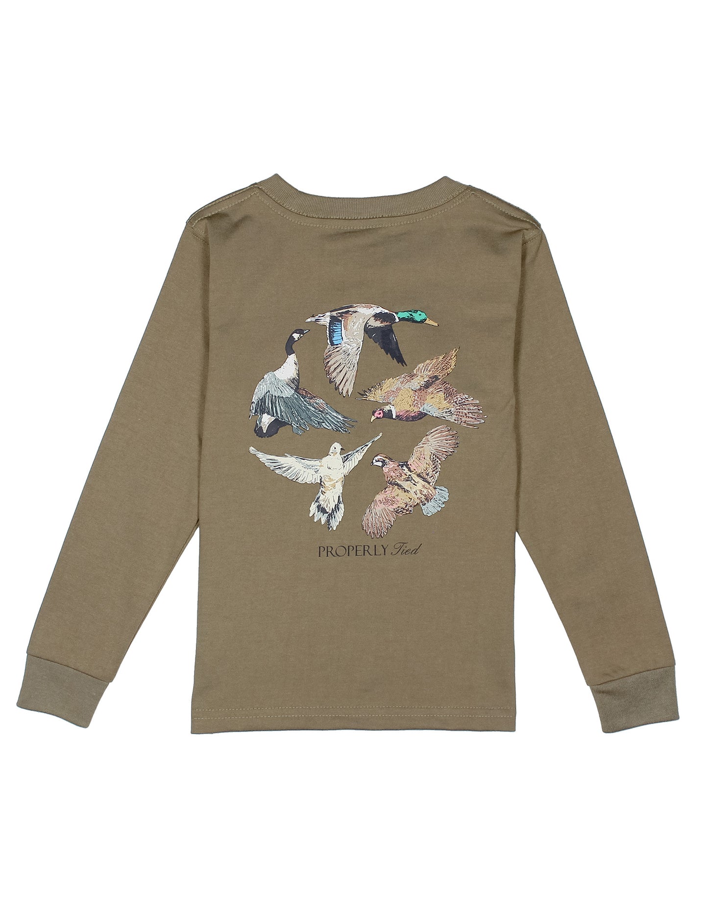 Boys Flock LS Tan T-Shirt