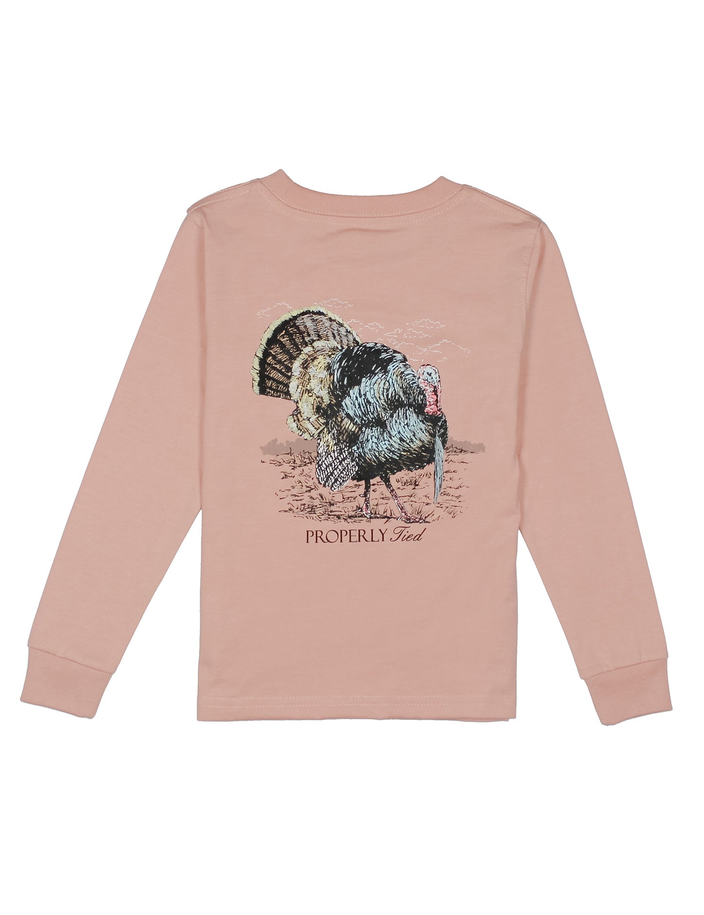 Boys Gobbler LS Peach T-Shirt