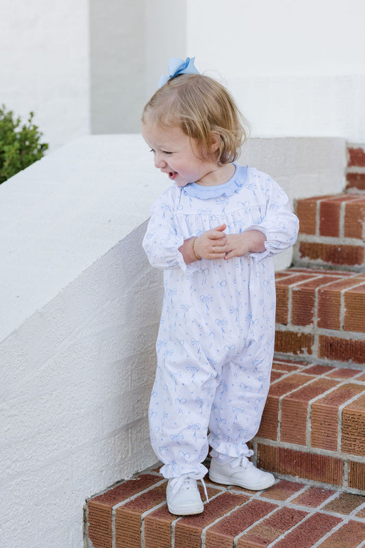 Lila Long Bubble Blue Bows