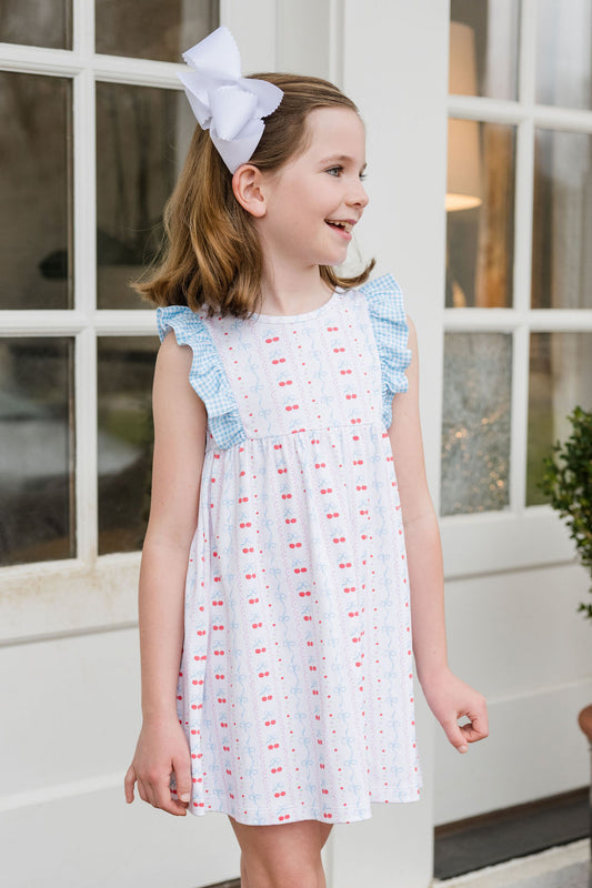 Cherries and Bows Knit Lilly Dress