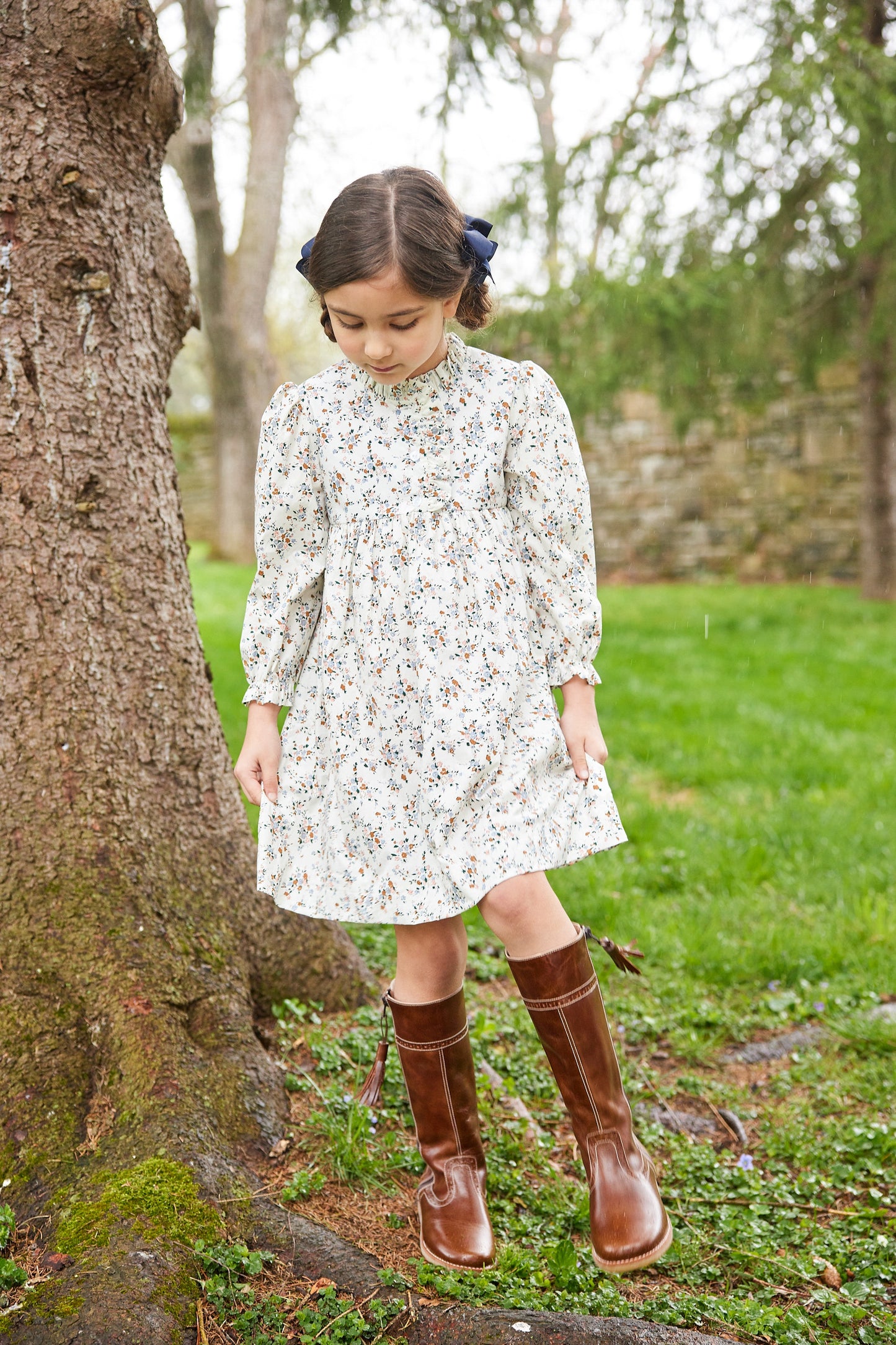 Long Sleeve Birdie Dress Brownfield Floral