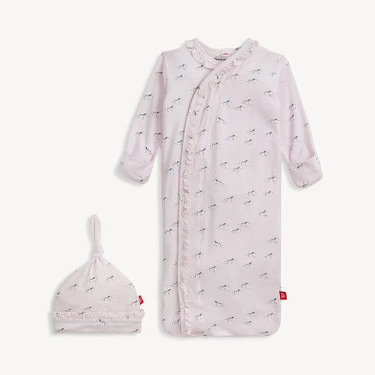 Pink Savannah Plains Modal Gown + Hat