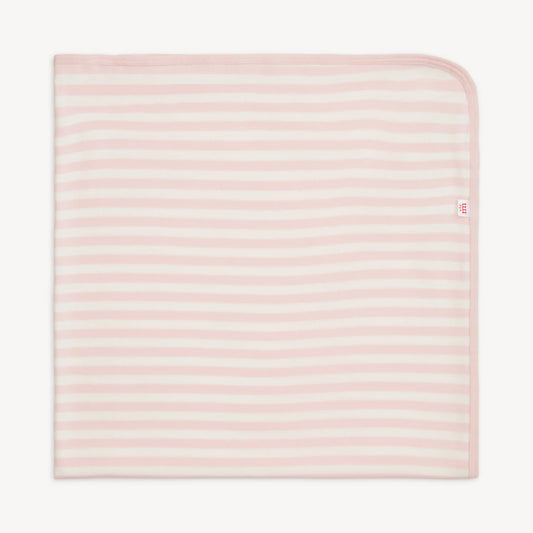 Pink Stripe Organic Cotton Baby Blanket