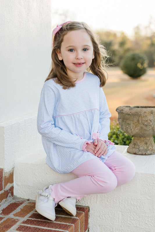 Meggie Legging Set Blue and White-PREORDER