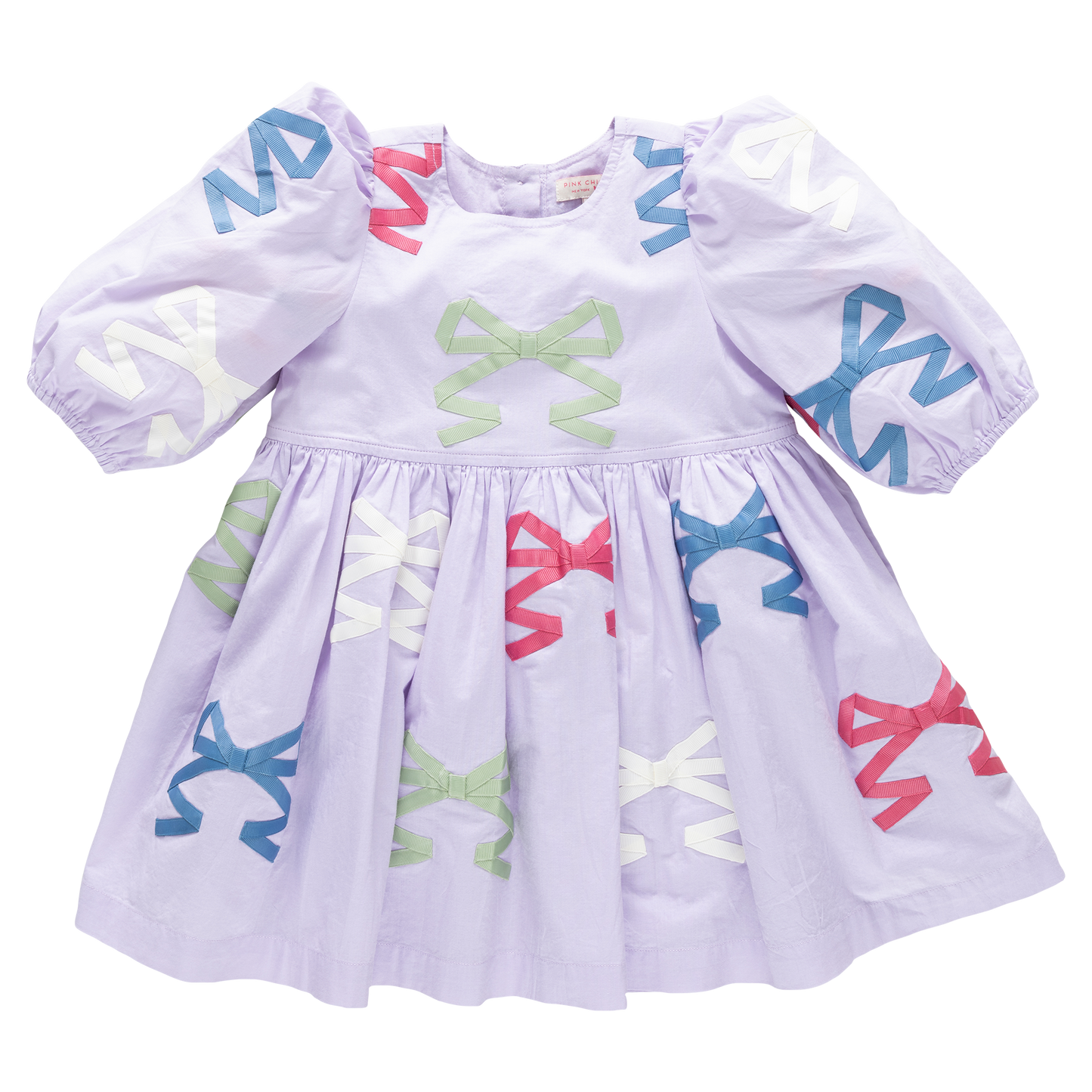 Brooke Dress Lavender Multi Bow Applique