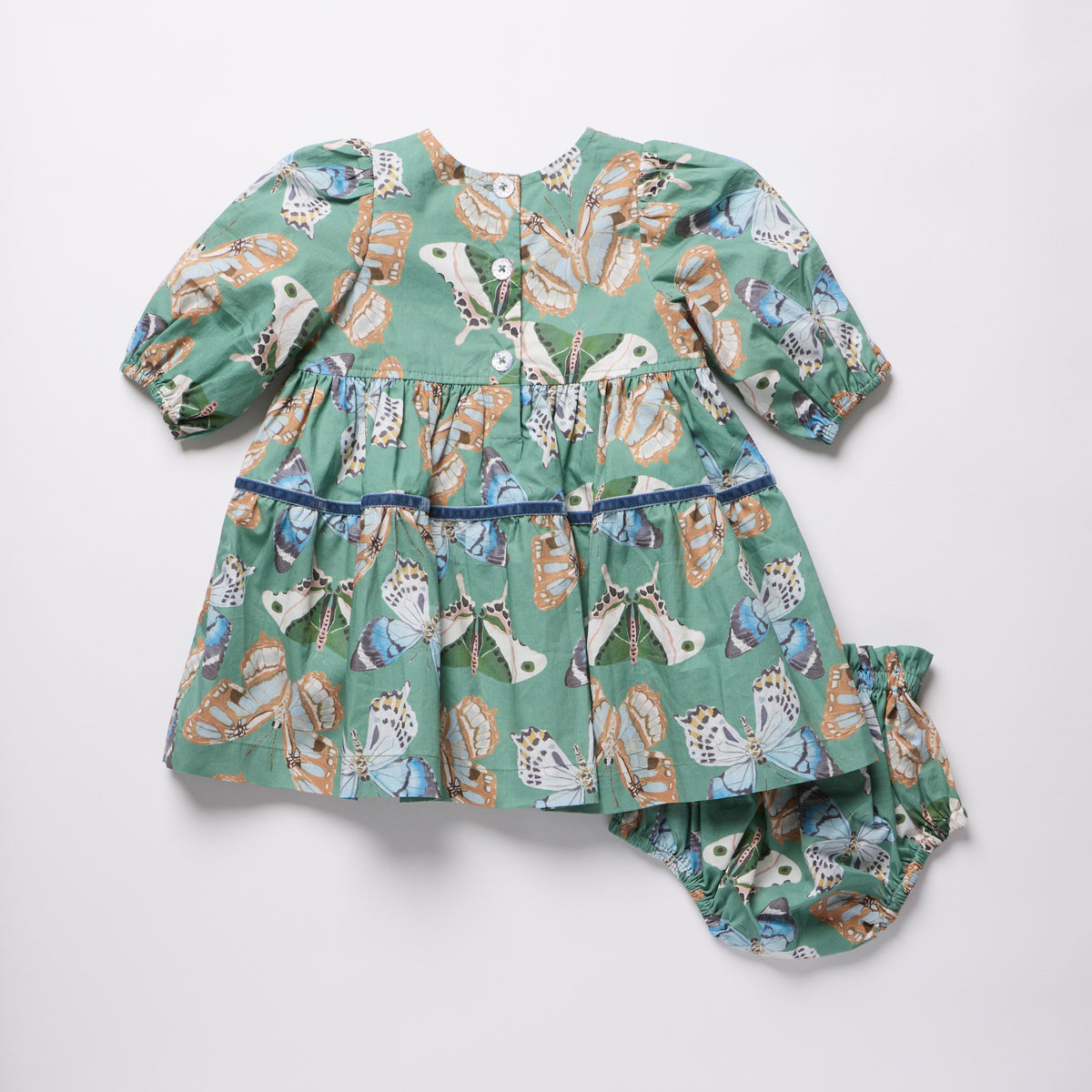 Maribelle Dress Set - Green Butterflies