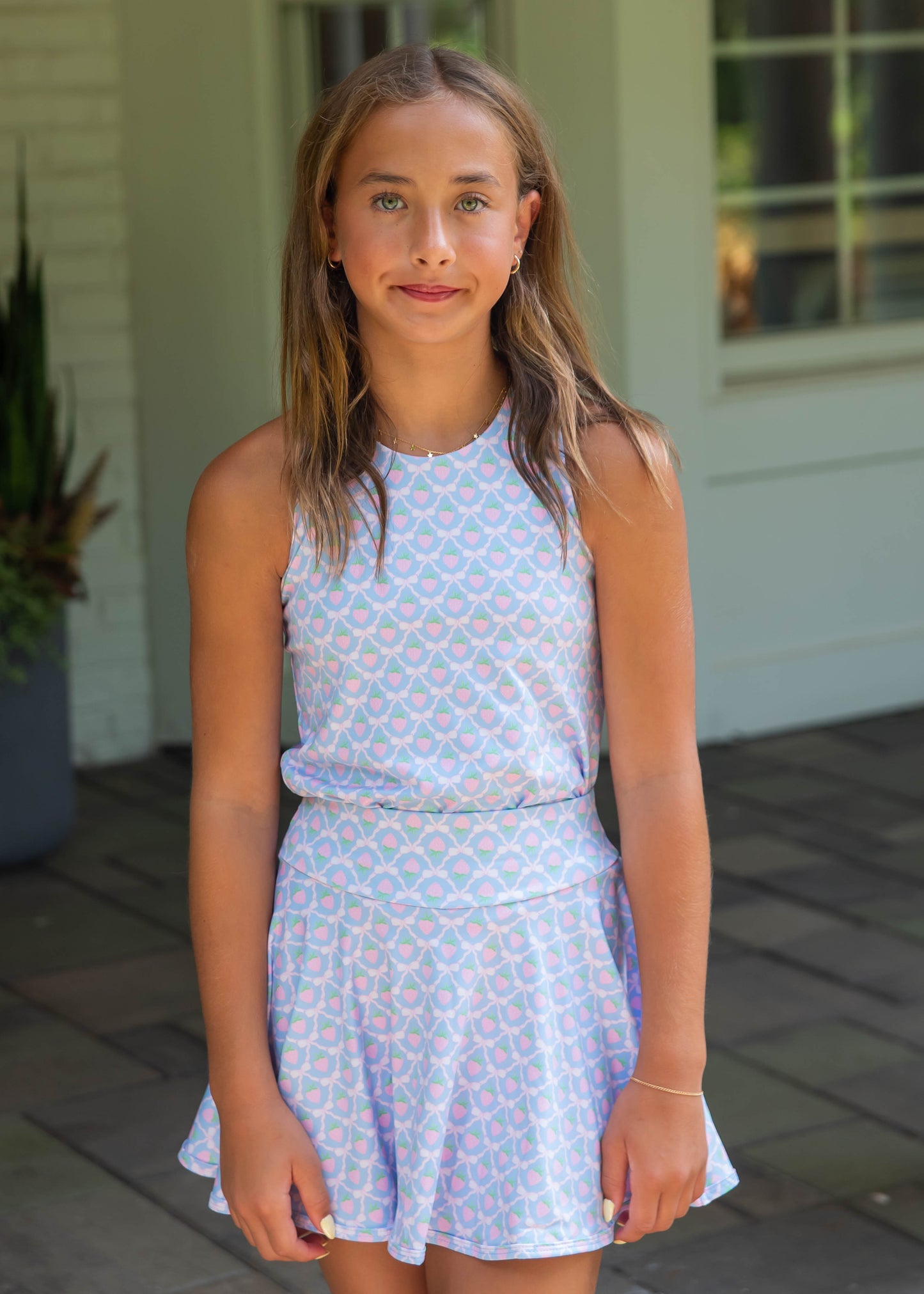 Berries and Bows Cross Back Top