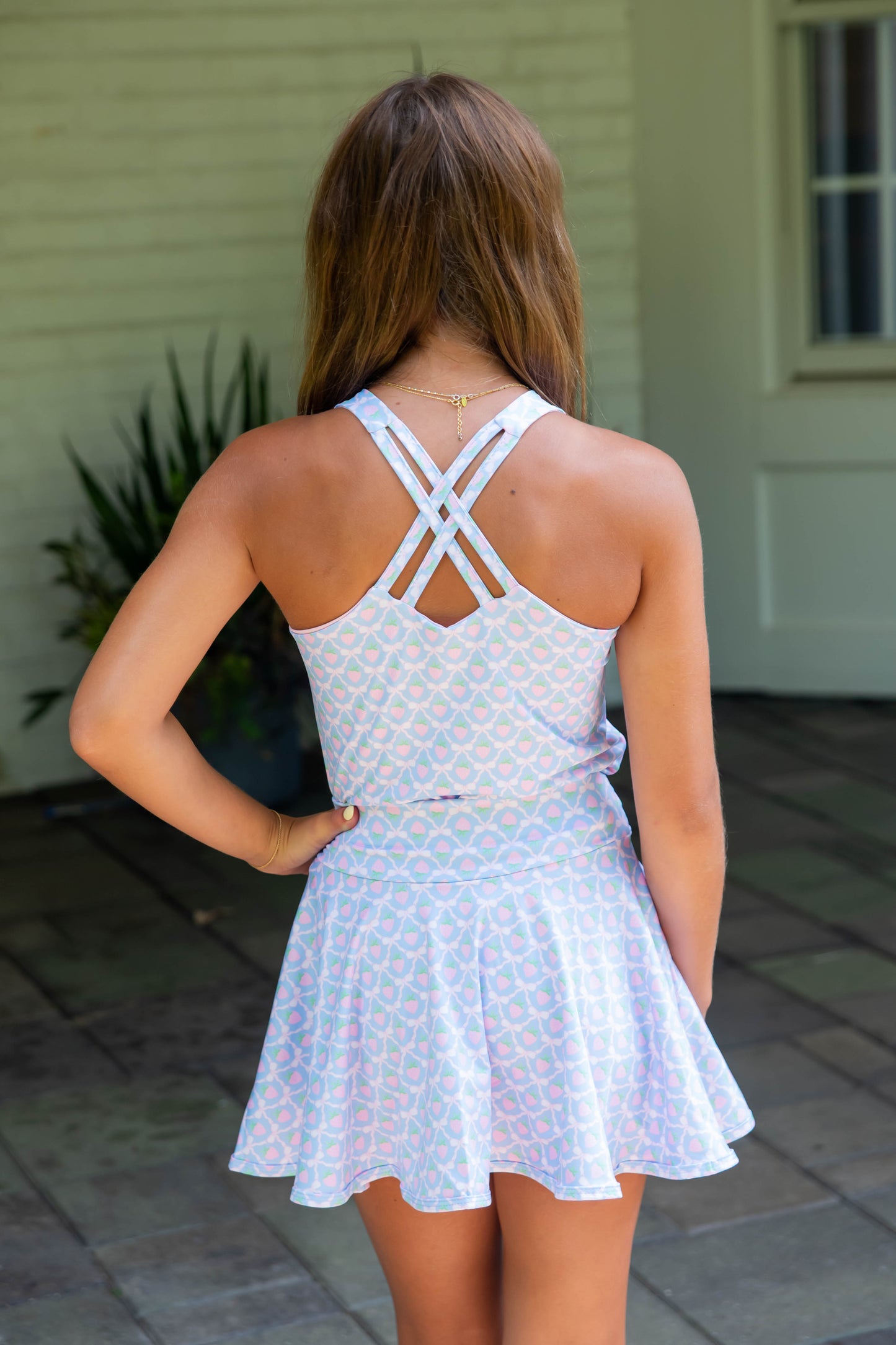 Berries and Bows Cross Back Top