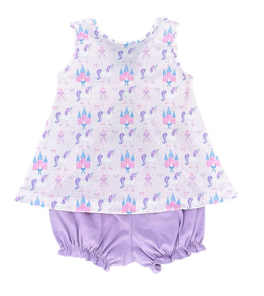 Unicorn Knit Lottie Bloomer Set