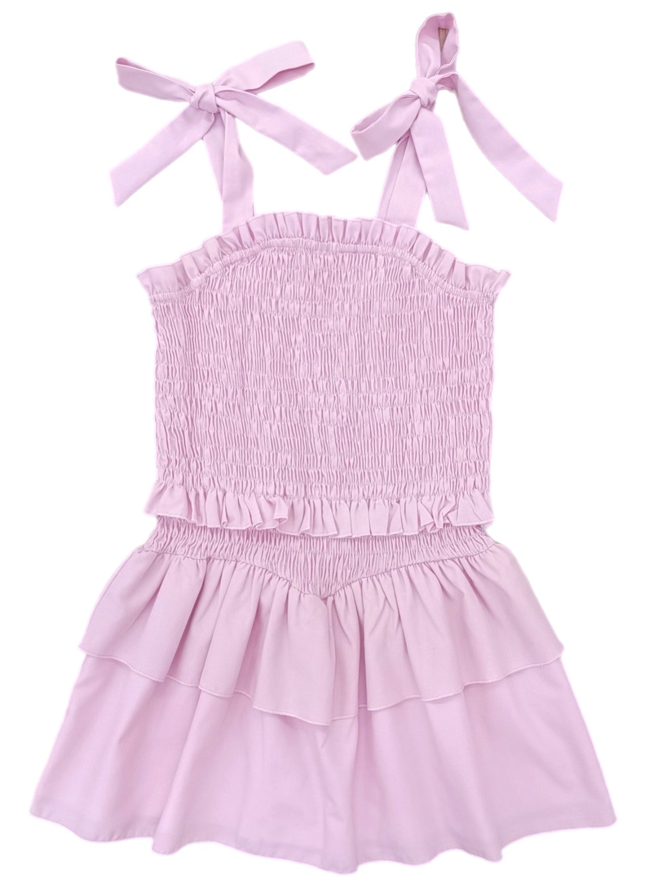 Pink Smocked Woven Dress