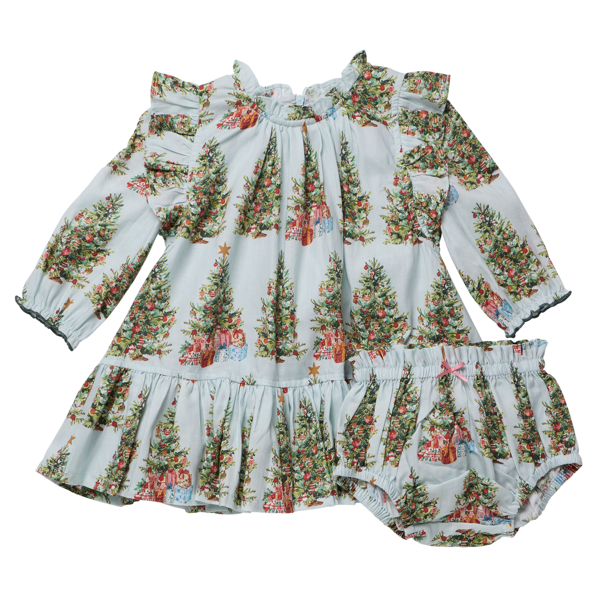 Harper Dress Set Trees and Presents