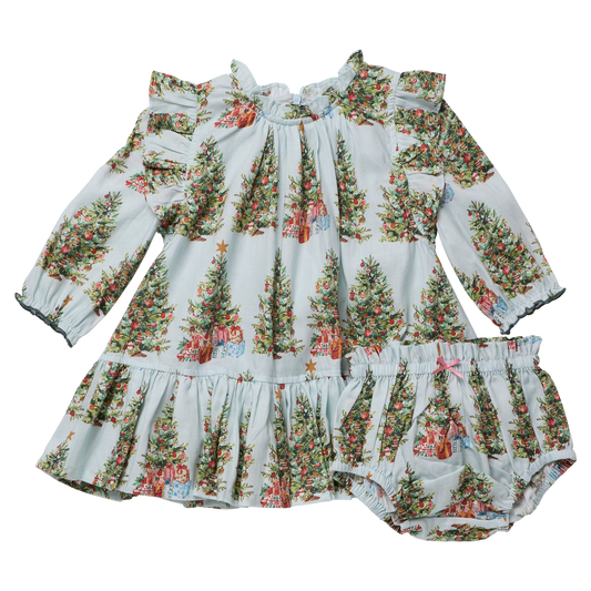 Harper Dress Set Trees and Presents