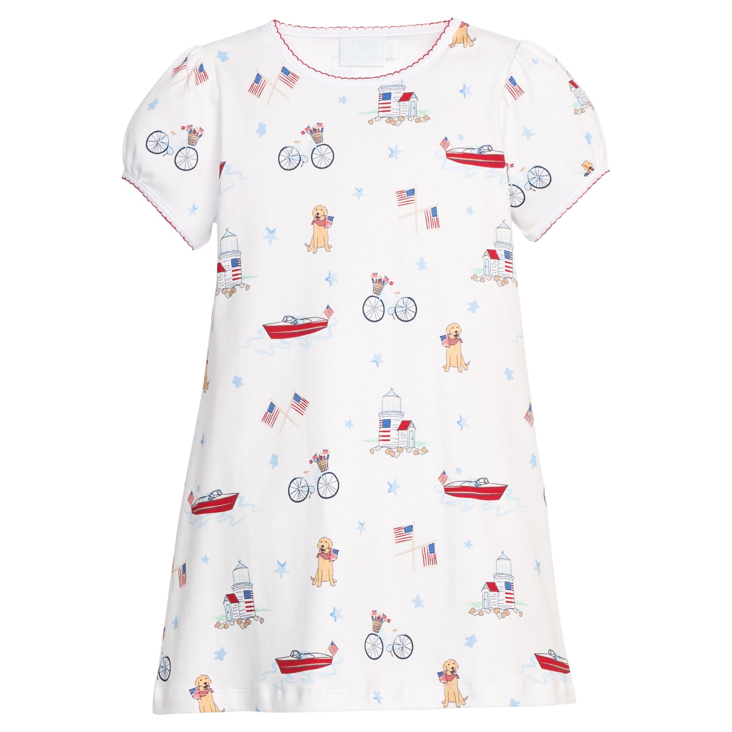 Coastal Summer Printed T-Shirt Dress