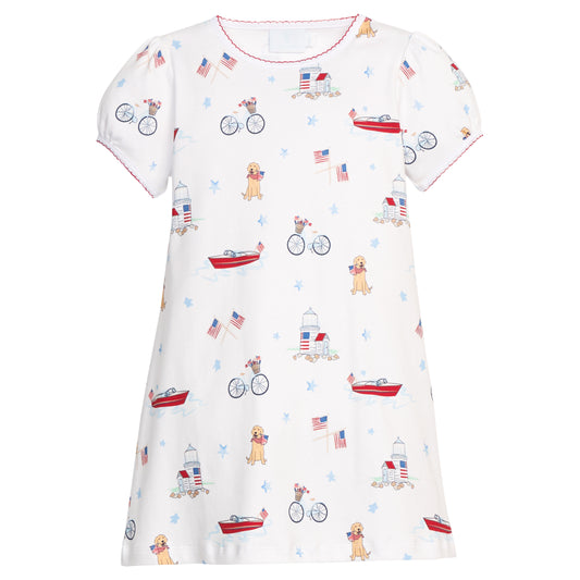 Coastal Summer Printed T-Shirt Dress