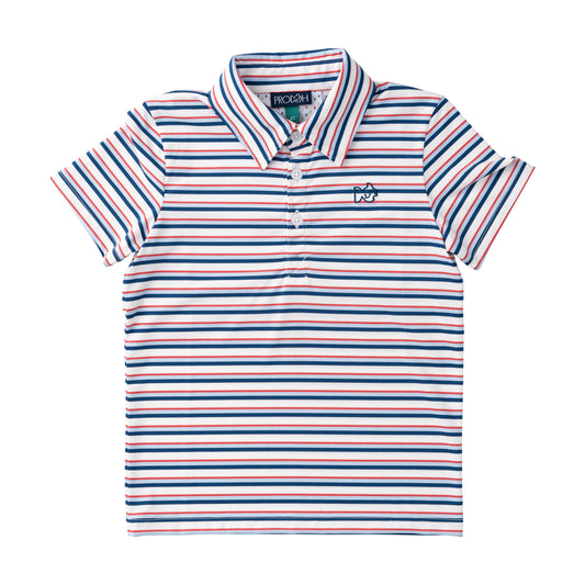 Independence Day Stripe Short Sleeve Pro Performance Polo