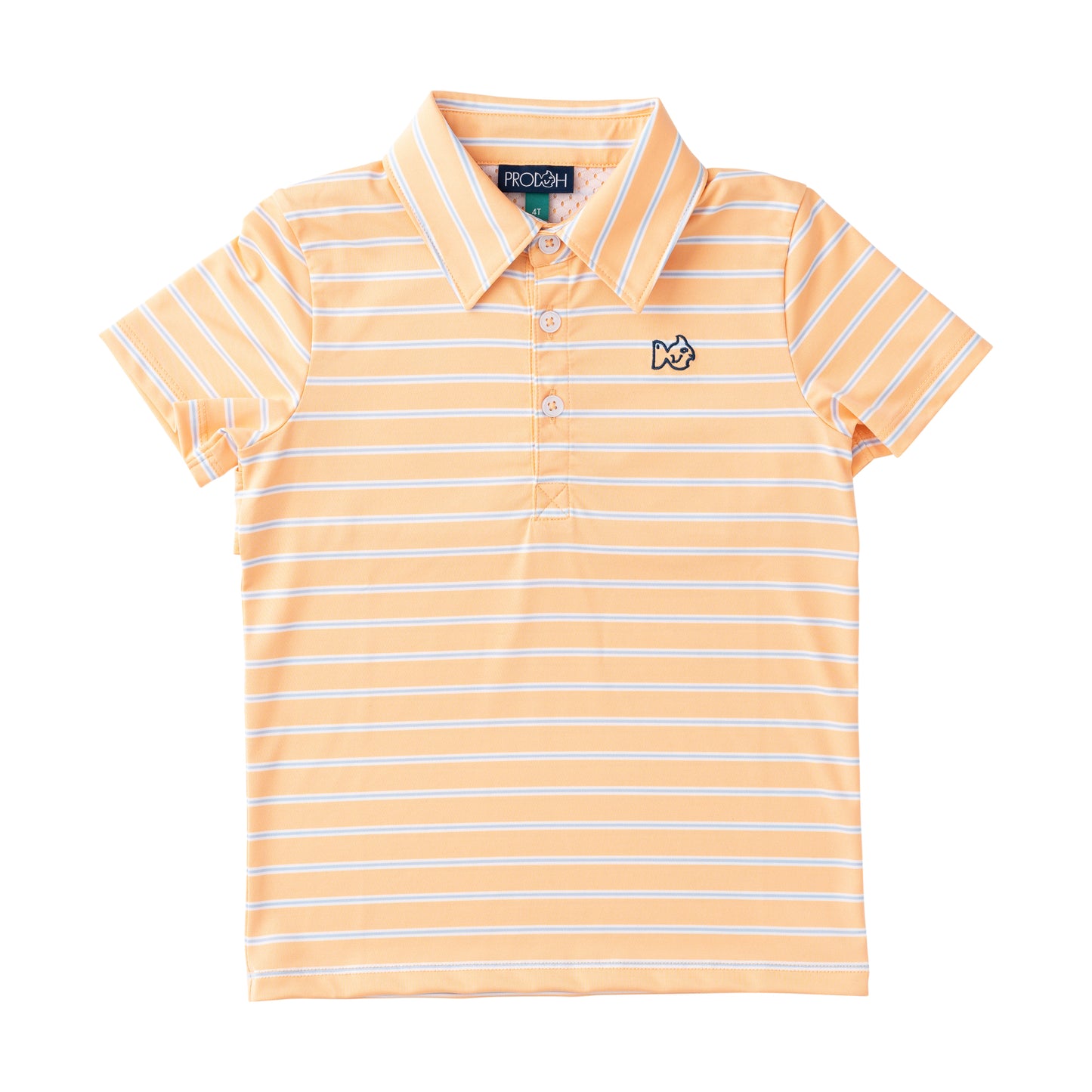 Orange Chiffon Stripe Short Sleeve Pro Performance Polo